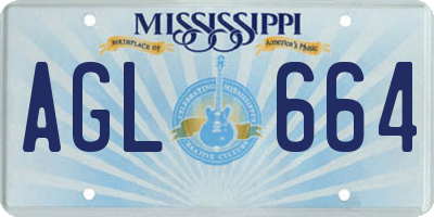 MS license plate AGL664