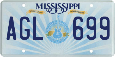 MS license plate AGL699