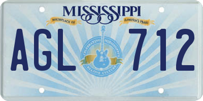 MS license plate AGL712