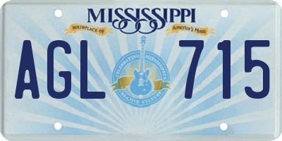 MS license plate AGL715