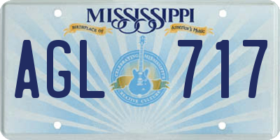 MS license plate AGL717