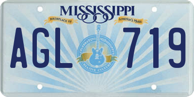 MS license plate AGL719