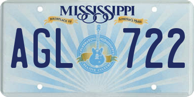 MS license plate AGL722