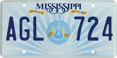 MS license plate AGL724