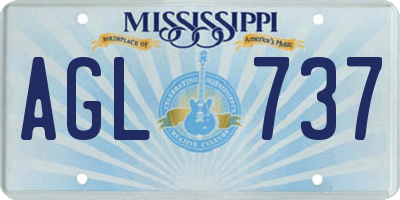MS license plate AGL737
