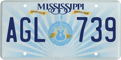 MS license plate AGL739