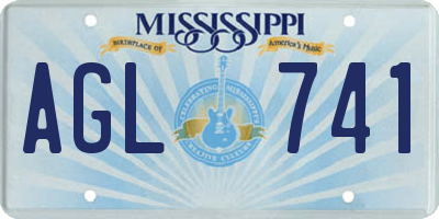 MS license plate AGL741