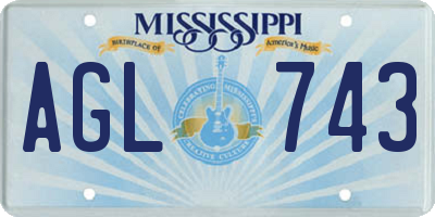 MS license plate AGL743