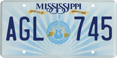 MS license plate AGL745