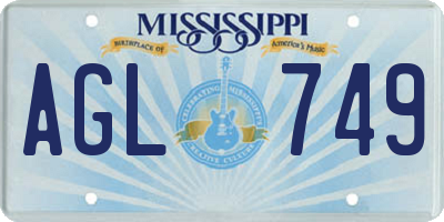 MS license plate AGL749