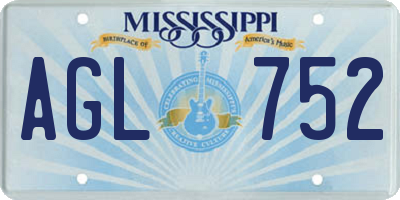 MS license plate AGL752