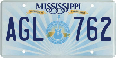 MS license plate AGL762