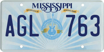 MS license plate AGL763