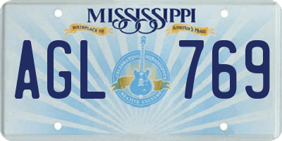 MS license plate AGL769