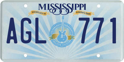 MS license plate AGL771