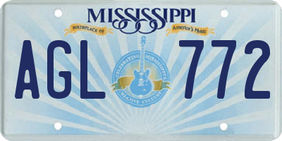 MS license plate AGL772