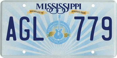 MS license plate AGL779