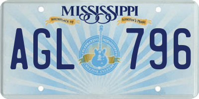 MS license plate AGL796