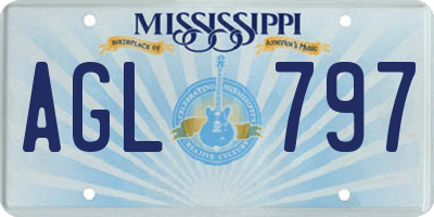 MS license plate AGL797
