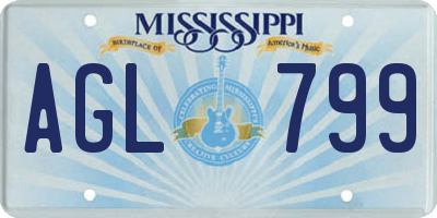MS license plate AGL799