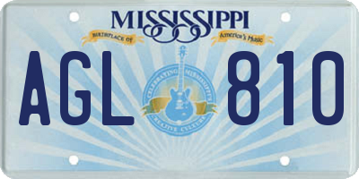 MS license plate AGL810