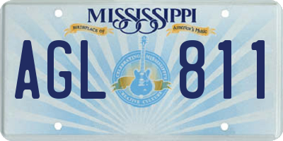 MS license plate AGL811