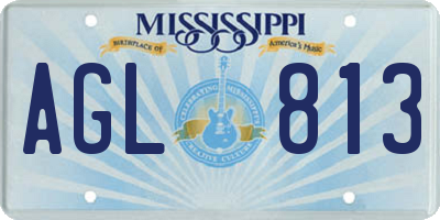 MS license plate AGL813