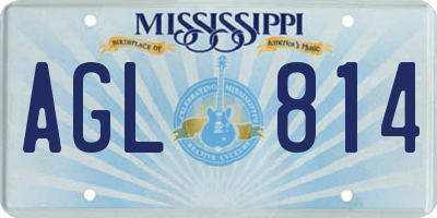 MS license plate AGL814