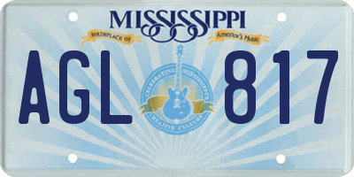 MS license plate AGL817