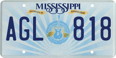 MS license plate AGL818