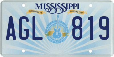 MS license plate AGL819