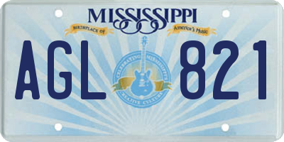 MS license plate AGL821