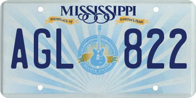 MS license plate AGL822
