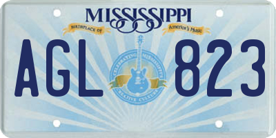 MS license plate AGL823