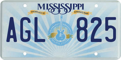 MS license plate AGL825