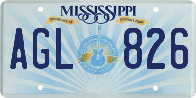 MS license plate AGL826