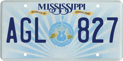 MS license plate AGL827