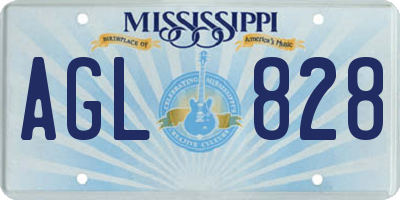 MS license plate AGL828