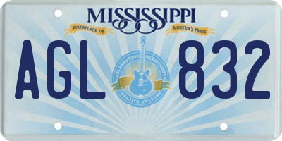 MS license plate AGL832