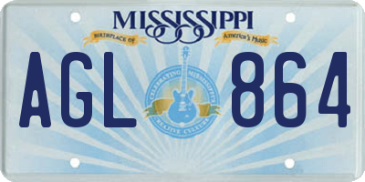 MS license plate AGL864