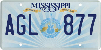MS license plate AGL877