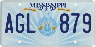 MS license plate AGL879