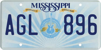 MS license plate AGL896