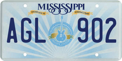 MS license plate AGL902