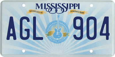 MS license plate AGL904