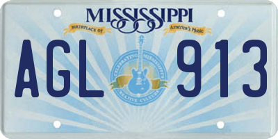 MS license plate AGL913