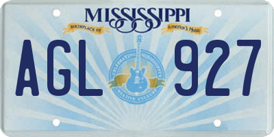 MS license plate AGL927