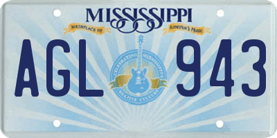 MS license plate AGL943