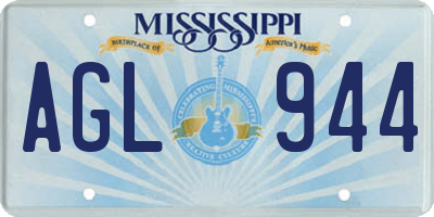 MS license plate AGL944