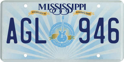 MS license plate AGL946